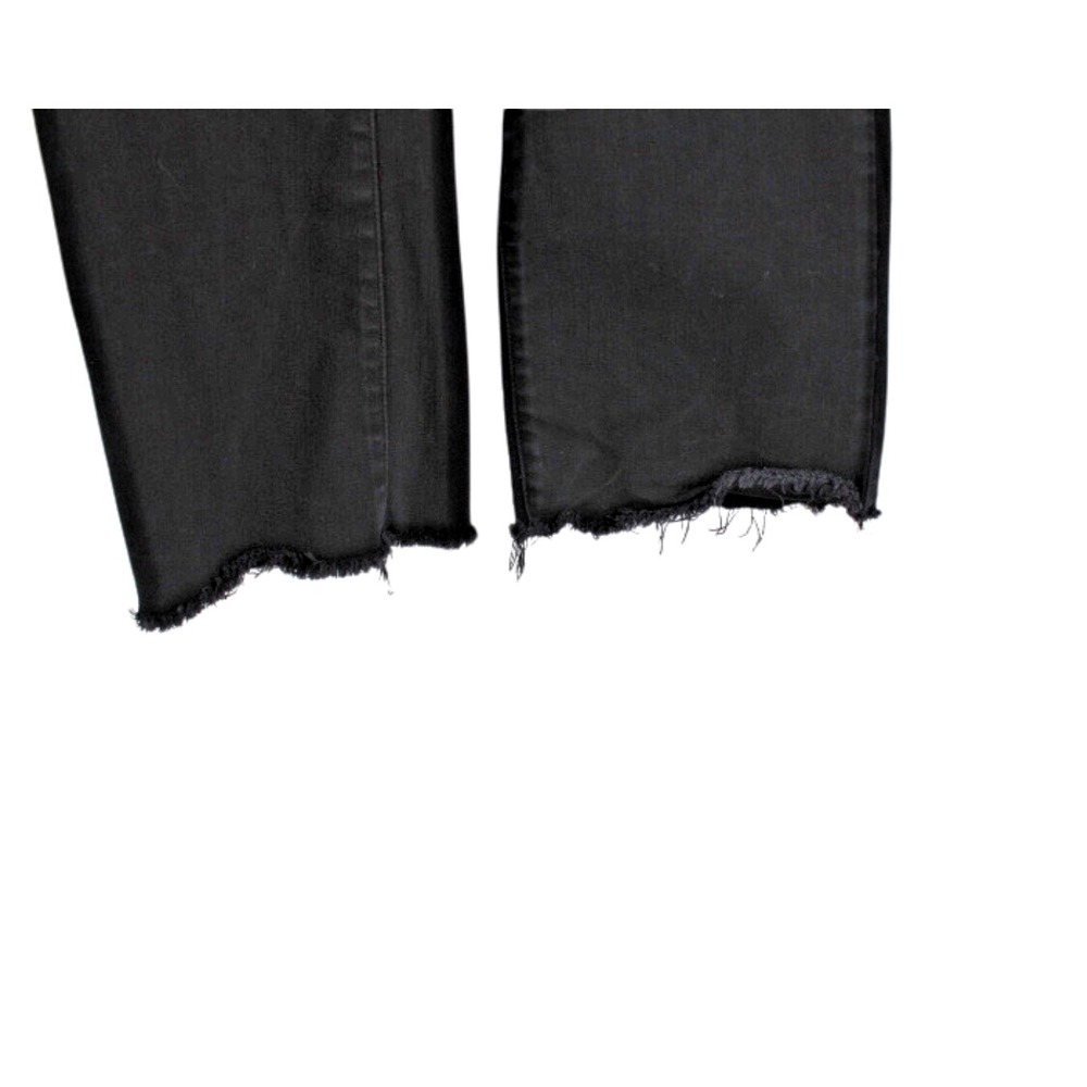 Judy Blue Button Fly Bootcut Jeans Womens 7/28 Black Raw Hem Stretch Denim - Picture 8 of 9